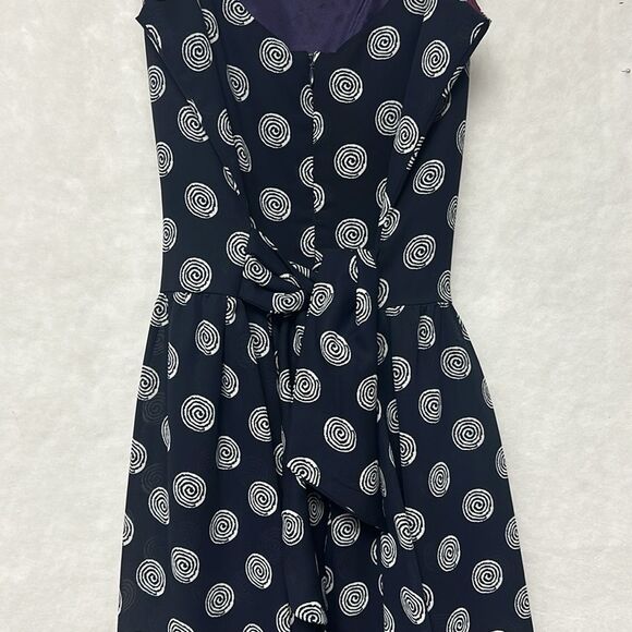 Women Retro Style Shift Dress Polka Dots Spaghetti Strap Pouf Mini Dress Sz 10 - Picture 7 of 9